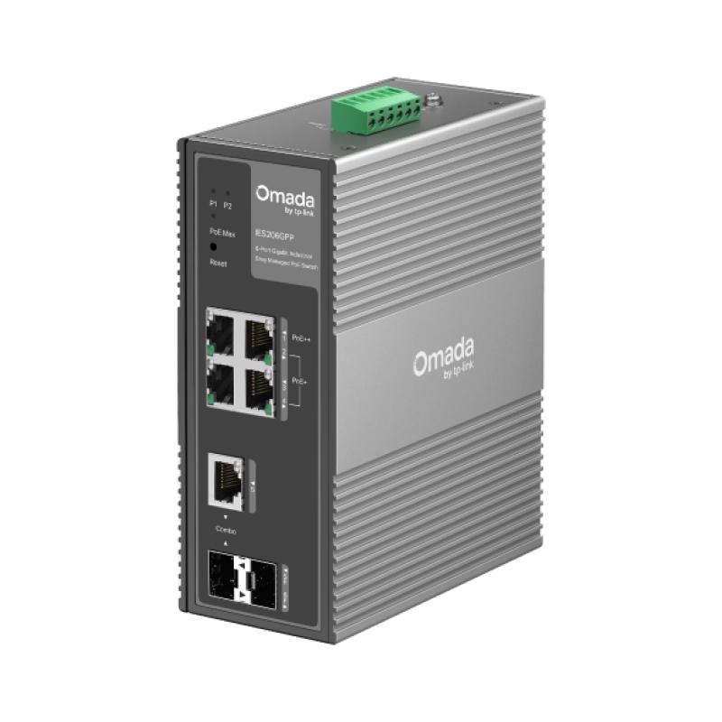 Switch Industrial Easy Managed, 6 porturi:4× Gigabit RJ45 Ports (1×