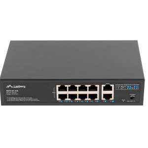 Switch 8x 100 Mb PoE+ / 2x 1 Gb,