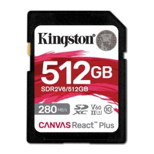 Card de memorie Kingston Canvas React Plus SDXC, 512 GB,