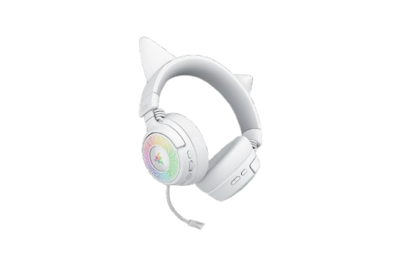 Casti Gaming Head-band Razer Kraken Kitty V3 Pro, Wireless/Wired, Alb