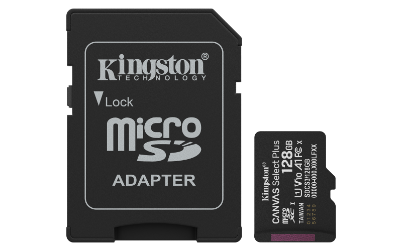 Card de memorie Kingston Canvas Select Plus Gen3 Micro-SDXC, 128
