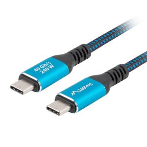 Cablu USB-C M/M 4.0 2 m 240W 8K 60Hz negru-albastru