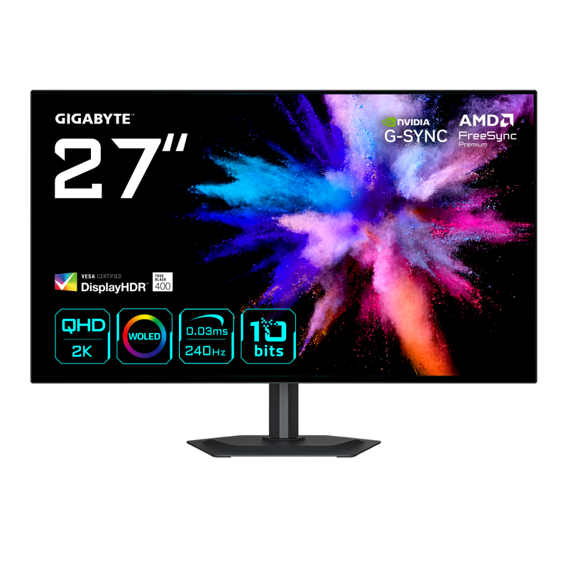 Monitor Gaming GIGABYTE GO27Q24G, 27", 2560 x 1440 pixeli, Black,