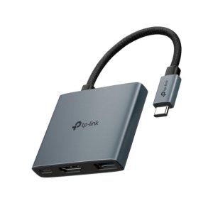 Hub USB TP-LINK UH3020C, USB-C, 3 porturi, HDMI, Gri