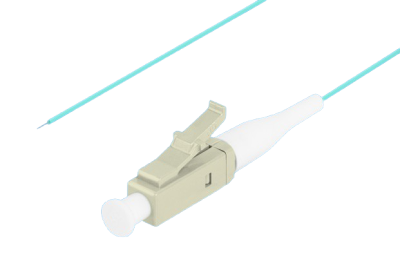 Pigtail fibră MM LC/UPC OM3 easy-strip 50/125 2 m aqua