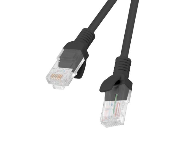Patch cord Cat.5e UTP 15 m negru, Fluke Passed