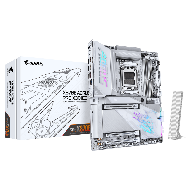 Placa de baza Gigabyte X870E AORUS PRO X3D ICE, Socket