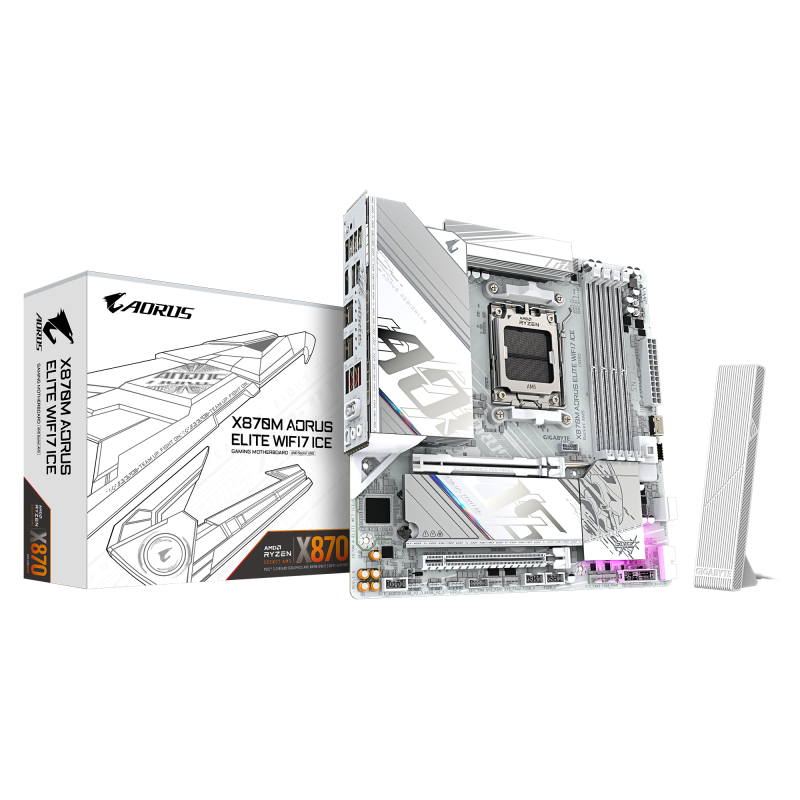 Placa de baza Gigabyte X870M AORUS ELITE WIFI7 ICE, Socket