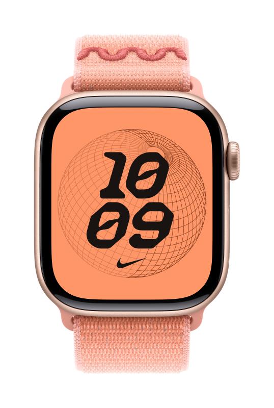 Curea pentru Apple Watch 42mm Alpenglow Pink Nike Sport Loop
