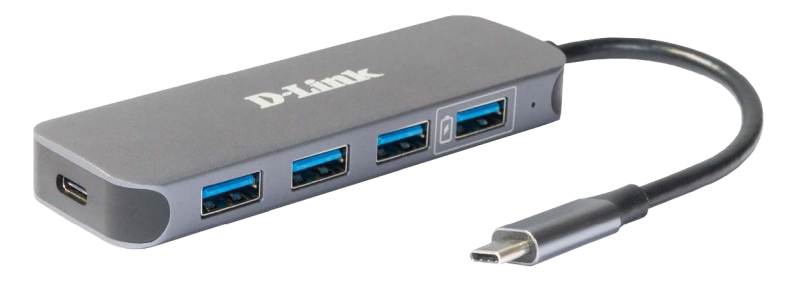Docking station D-Link DUB-2340, USB Type-C, 60W, Gri, 2 ani