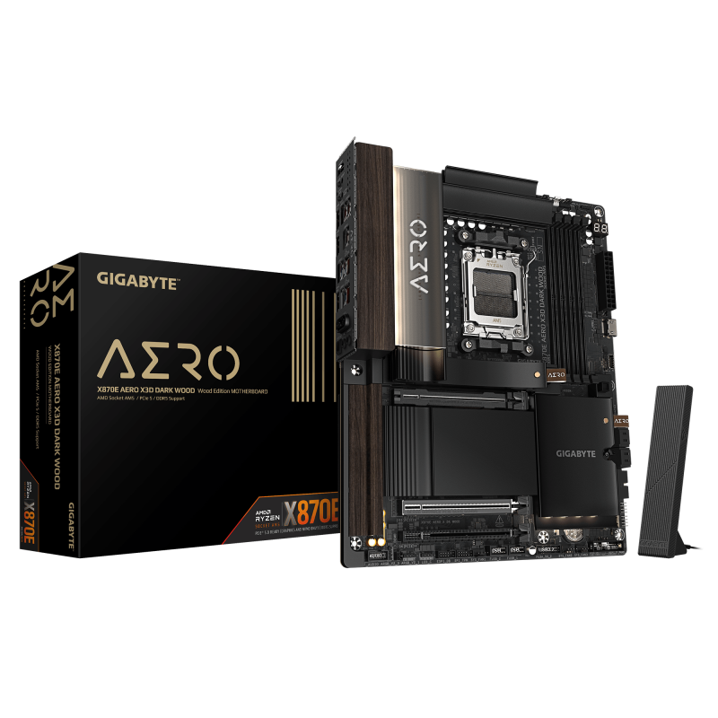 Placa de baza Gigabyte X870E AERO X3D Dark Wood, Socket