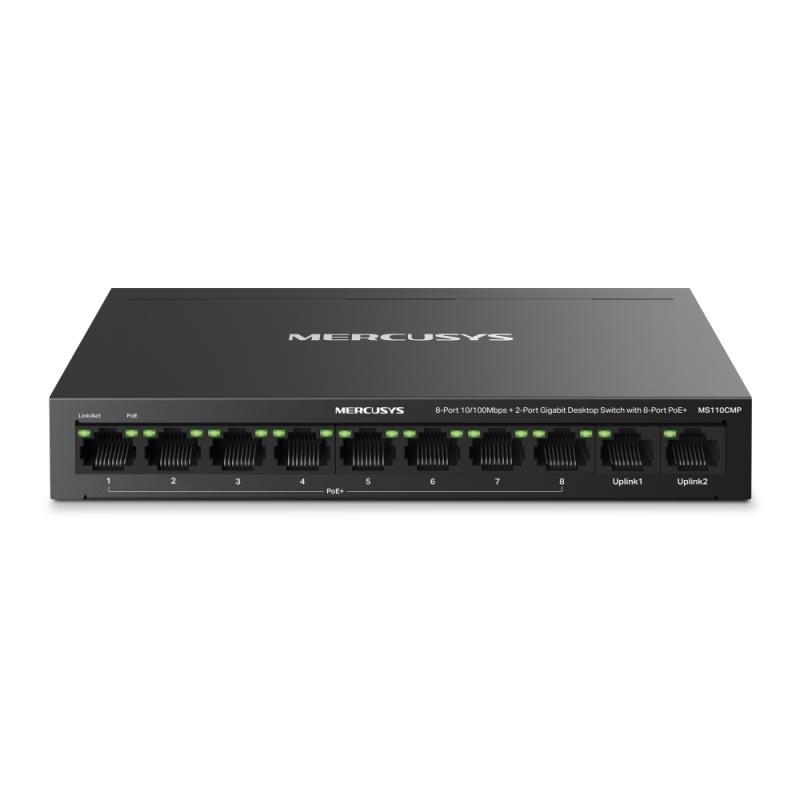 Switch desktop Mercusys 8-Port 10/100 Mbps + 2-Port Gigabit Desktop