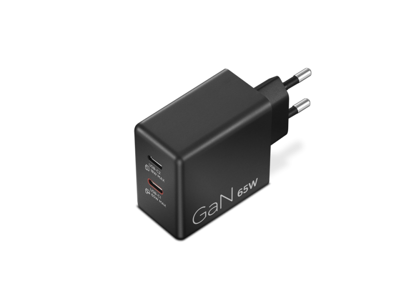 Incarcator Laptop Lenovo Dual USB-C 65W GaN, 65W, Negru, 1