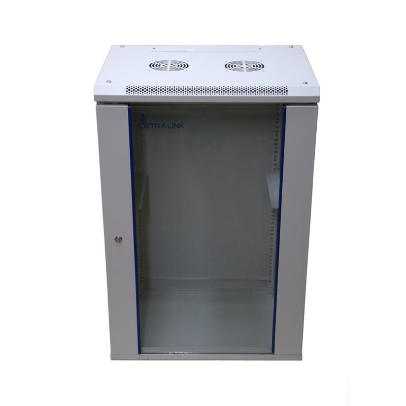 1 EXTRALINK 18U 600X600 WALL-MOUNTED RACKMOUNT CABINET GRAY