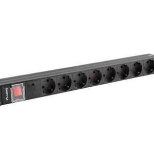 Unitate distributie alimentare PDU 19", 1U, 16A, 8 prize ,
