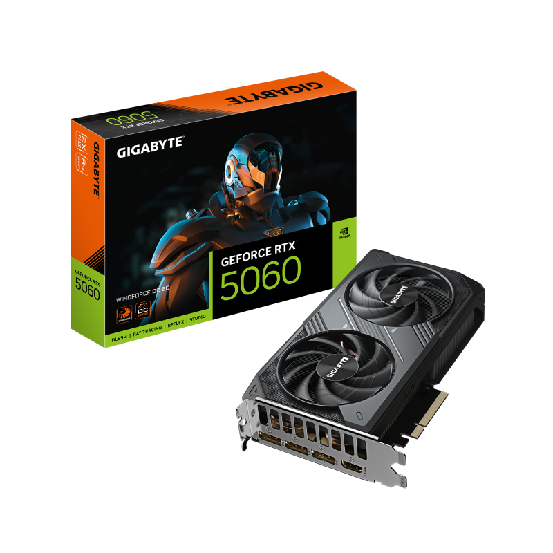 Placa video Gigabyte GeForce RTX 5060 WINDFORCE OC, 8GB GDDR7,