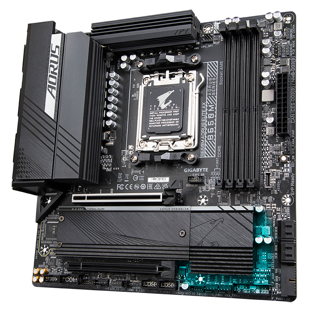 Placa de baza Gigabyte B650M AORUS ELITE AX, Socket AM5, - imagine 6