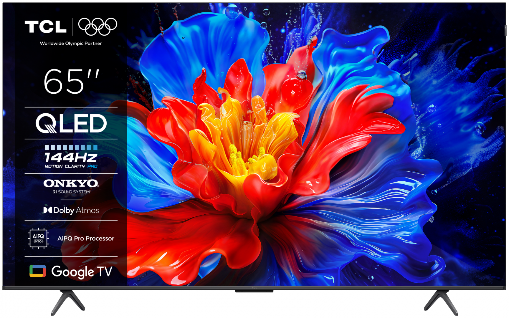 Televizor TCL QLED 65P8K, 164 cm, Smart Google TV, 4K