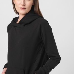 HANORAC COTON DANTELA FEMEI BLACK-L