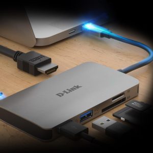 Docking station D-Link DUB-M610, USB Type-C, 100W, Gri, 2 ani