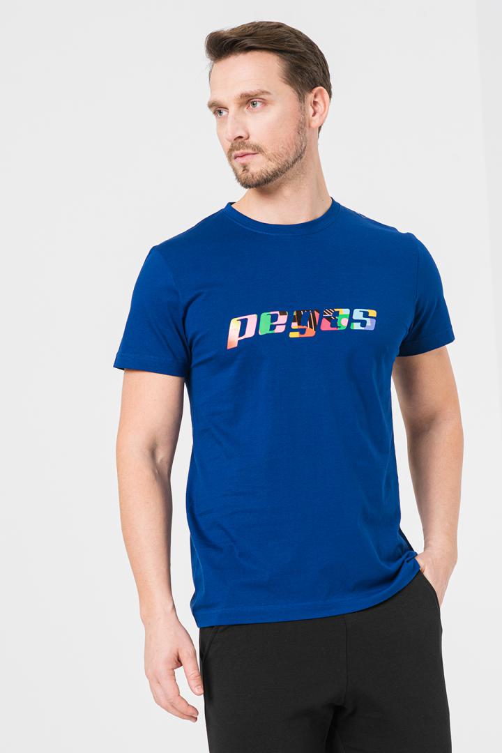 TRICOU LOGO MULTICOLOR BARBATI ROYAL BLUE-M - imagine 3