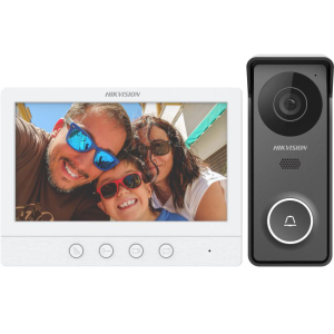 Kit videointerfon Hikvision DS-KIS213(B), caracteristici post exterior: IR: 3m, rezolutie: