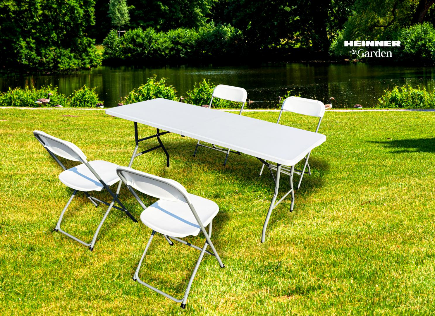HEINNER SET MASA CU 4 SCAUNE PLASTIC PLIABILE - imagine 3