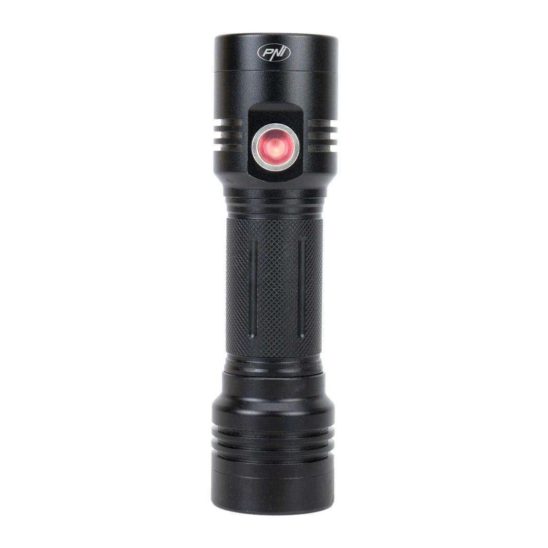 Lanterna dubla PNI Adventure F200 din aluminiu cu LED, acumulator - imagine 3