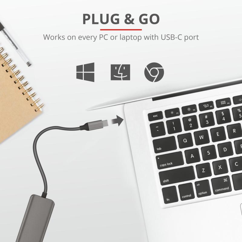 Hub USB Trust Halyx, USB-A, 4 porturi, Negru - imagine 6