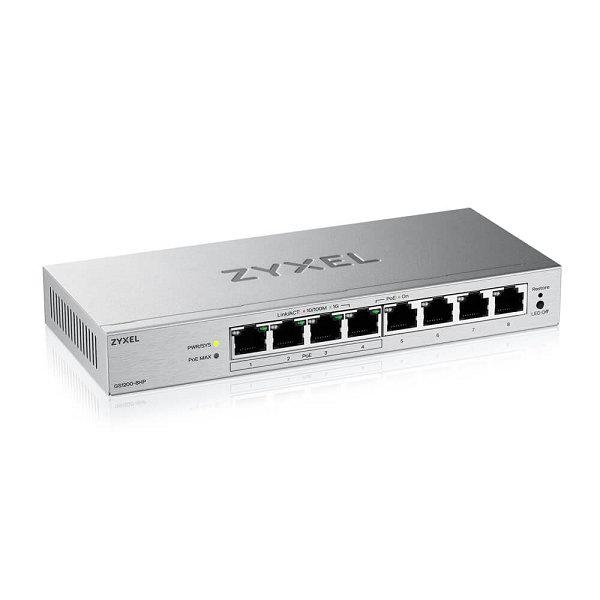 ZYXEL GS1200-8HPV3 8P 8-Port Gigabit PoE Web-Managed Switch - imagine 3