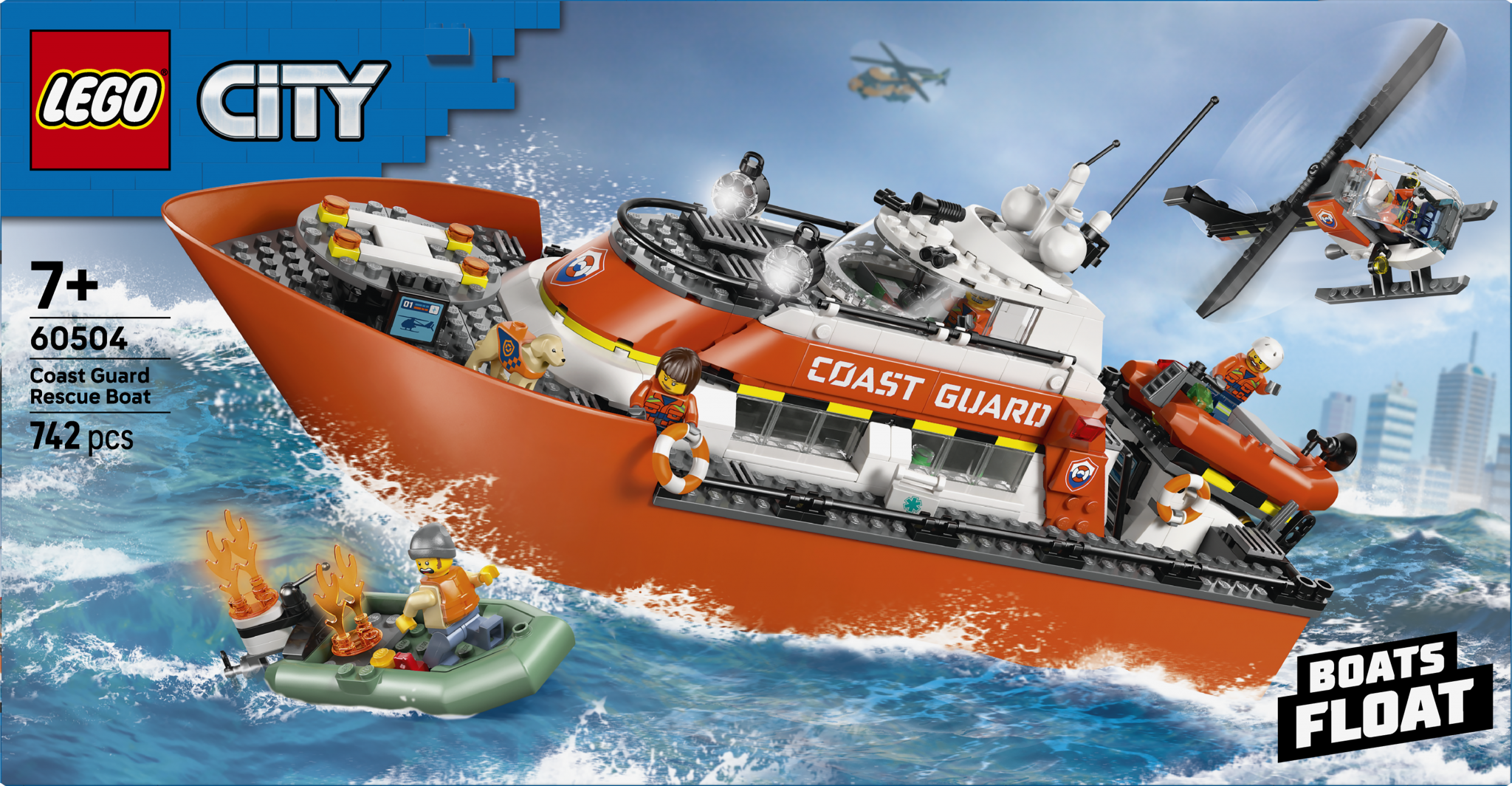 BARCA DE SALVARE SI ELICOPTER ALE.PAZEI DE COASTA LEGO60504 - imagine 3
