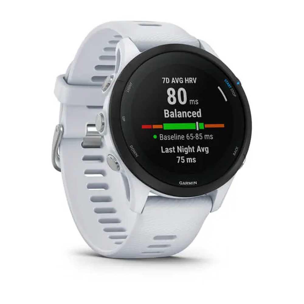 Smartwatch Garmin Forerunner 255 Music, 46mm, White - imagine 3