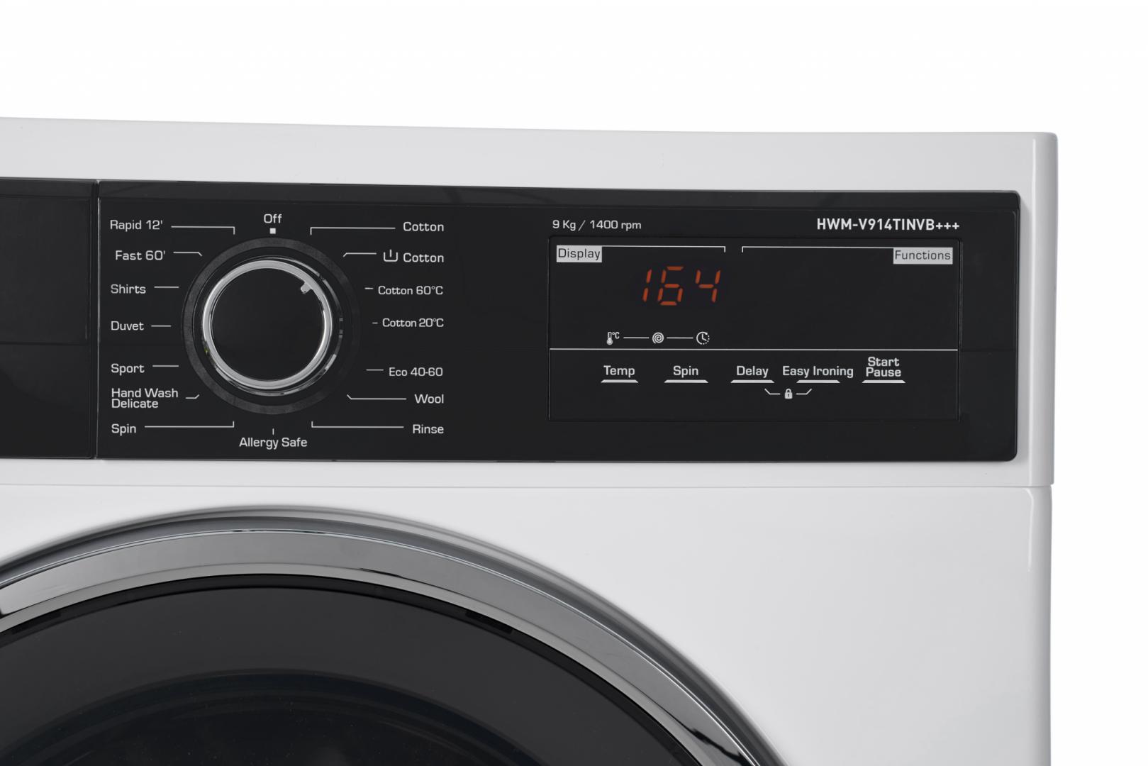 Masina de spalat rufe HEINNER HWM-V914TINVB+++, 9 kg, 1400 rpm, - imagine 3