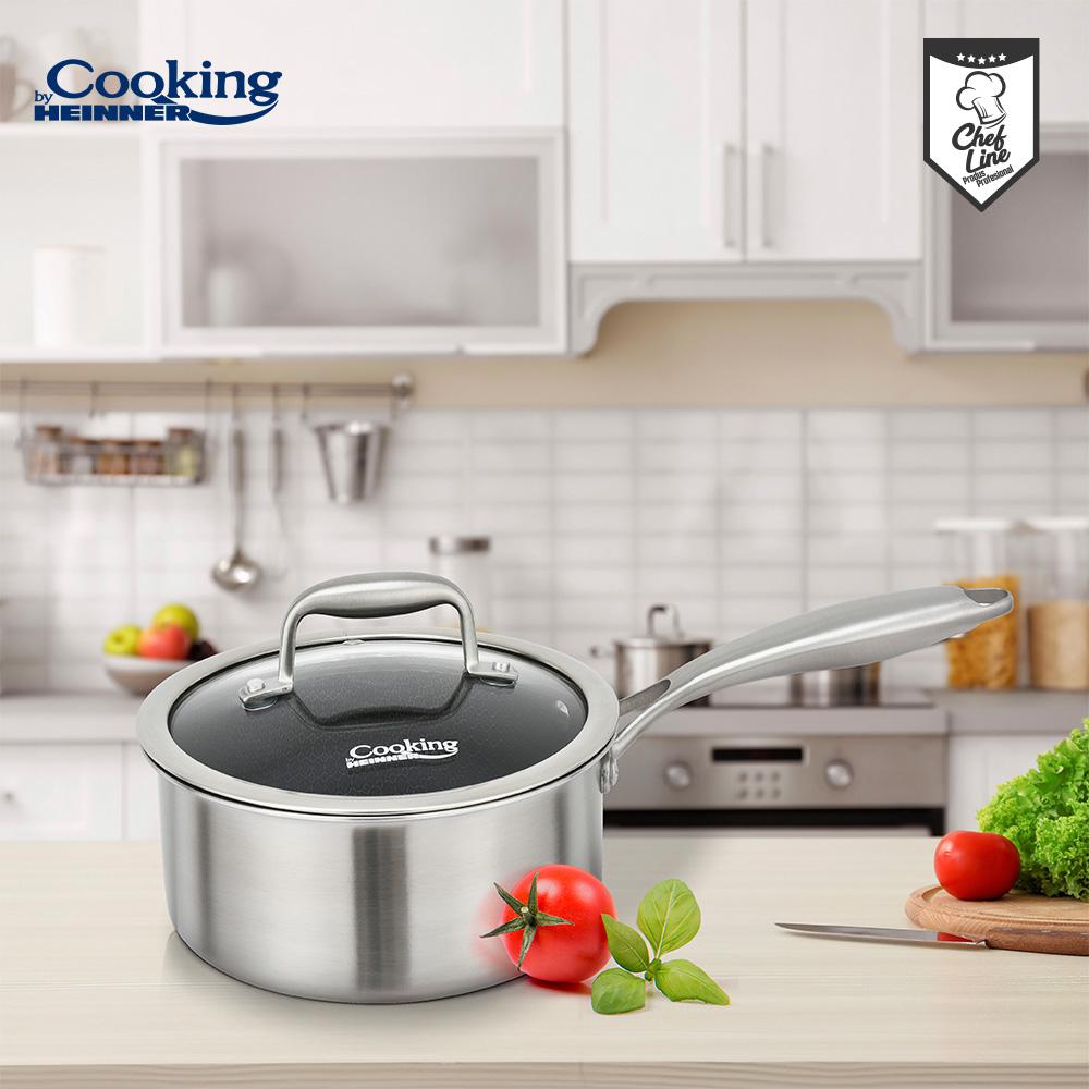 CASEROLA CU CAPAC, 16x8.5 CM, 1.6 L, TITANIUM3, COOKING BY - imagine 5
