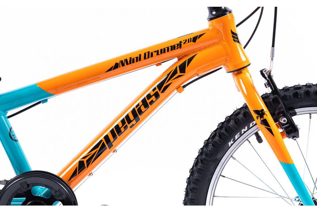BICICLETA PEGAS MINI DRUMET 20'' PORTOCALIU TURCOAZ - imagine 5
