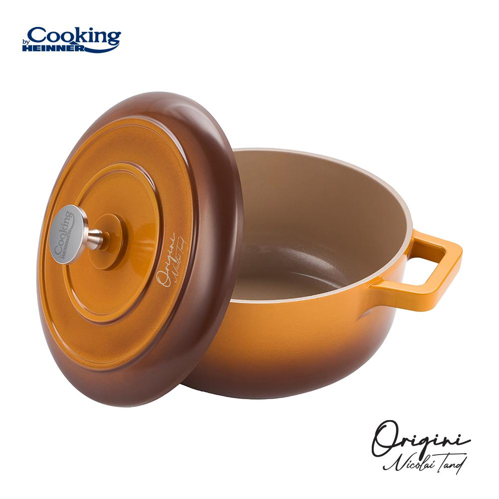 CRATITA ALUMINIU TURNAT + CAPAC 20x10 CM, 2.4L, NICOLAI TAND, - imagine 3
