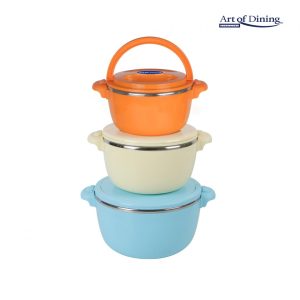 SET 3 CASEROLE TERMICE 2+4+6L,BELLY BLUE, ART OF DINING BY