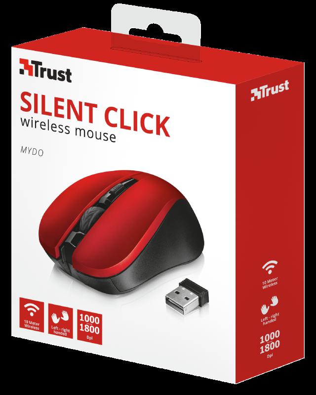 Mouse Wireless TRUST Mydo Silent Click, 1800 DPI, Multicolor - imagine 5