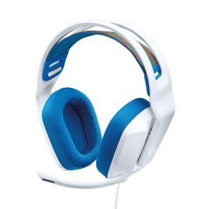 Casti Gaming Head-band Logitech G335, Wired, noise-canceling, alb