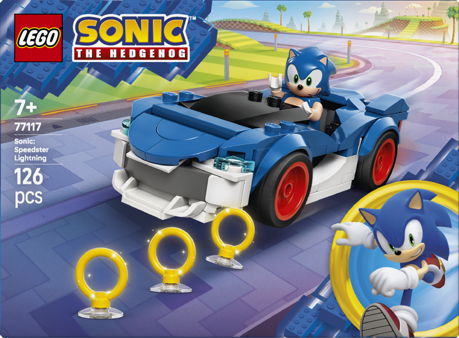 MASINA LUI SONIC: SPEEDSTAR LIGHTNING LEGO77117 - imagine 3