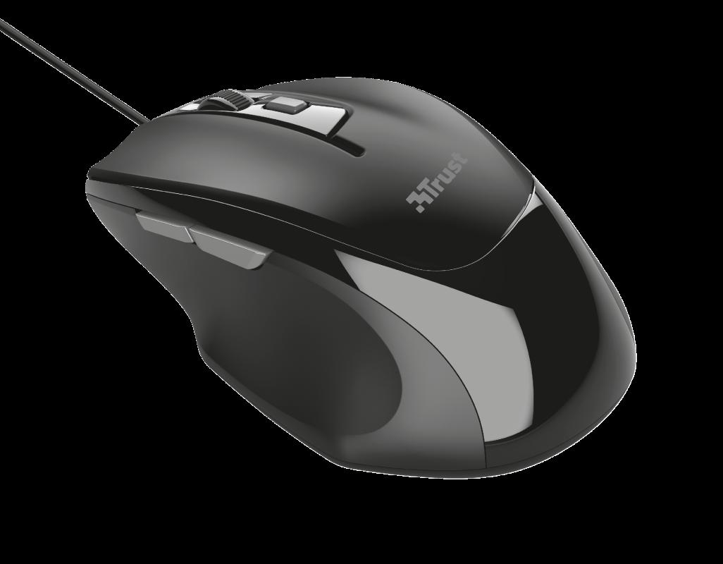 Mouse Trust Voca Comfort Mouse, 2400 dpi, negru - imagine 3