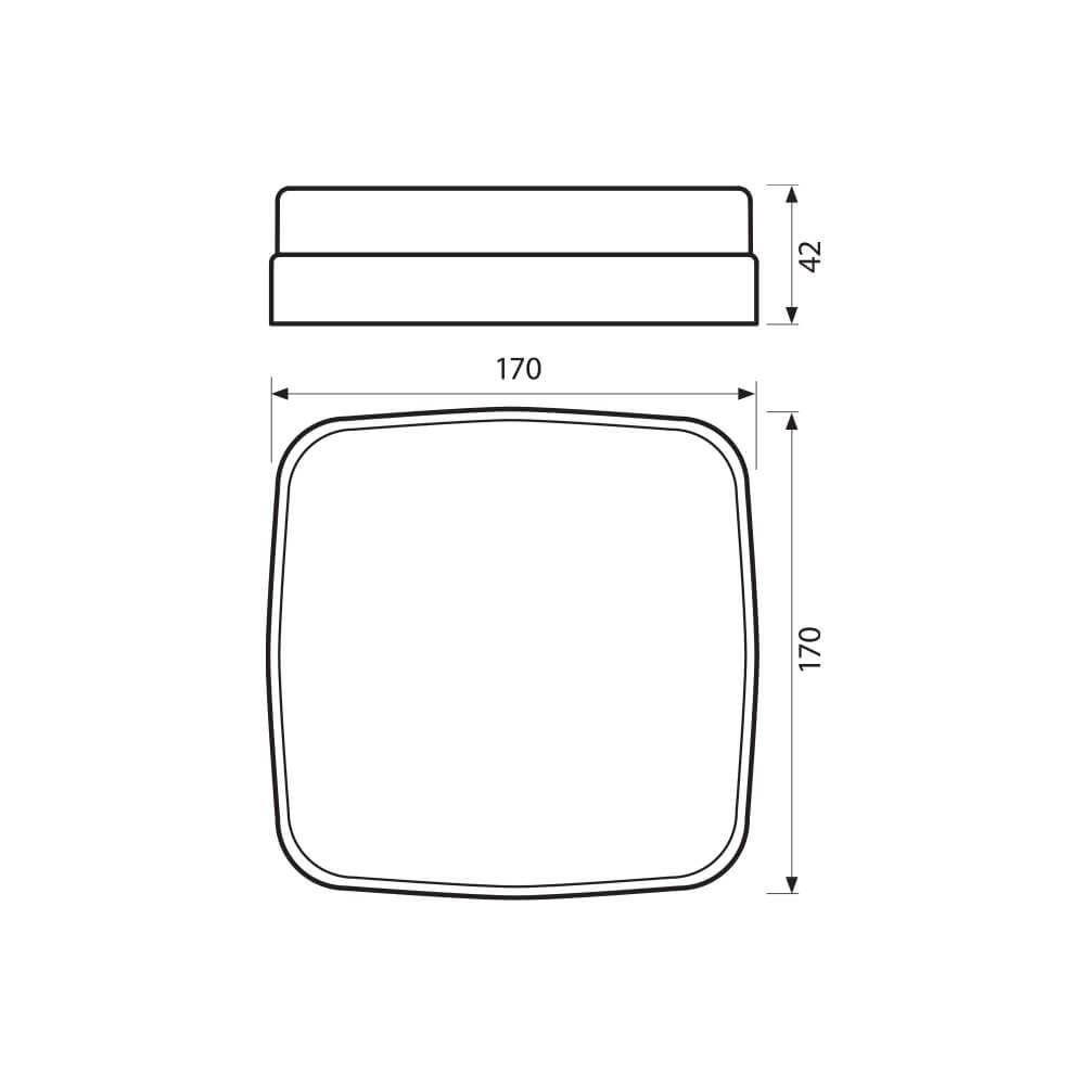 Plafoniera Led Vivalux, Bali/S, IP54, 16W, lumina neutra (4000K), 1280lumeni, - imagine 3