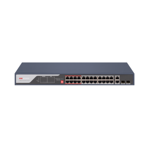 Switch PoE Hikvision DS-3E0326P-E(C): 24 x 10/100Mbps PoE port,2 ×