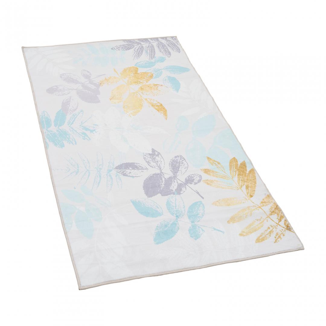 Covor printat, LEAFS 70x140 cm, lavabil cu spate antialunecare, inaltime - imagine 4