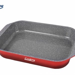 TAVA ALUMINIU CU ACOPERIRE CERAMICA 39.5x26 CM, RED LINE, COOKING