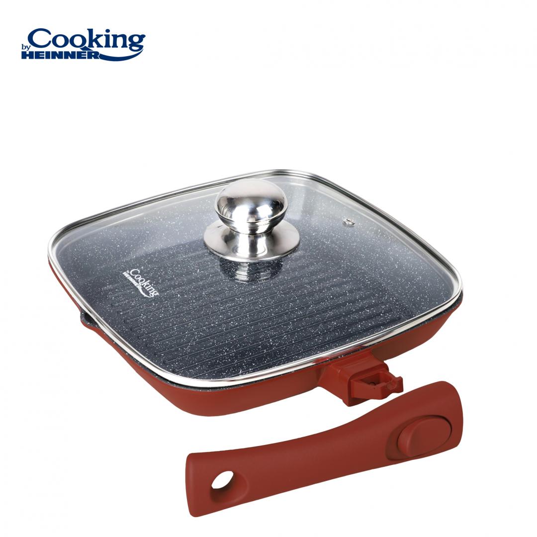 TIGAIE GRILL ALUMINIU TURNAT+CAPAC 24x4 CM,CALABRIA, COOKING BY HEINNER - imagine 4