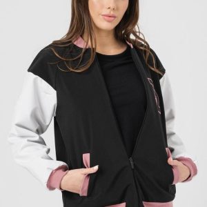 W JACHETA BOMBER  PINK  XL