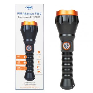 Lanterna PNI Adventure F550 Crystal LED, 10W, din aluminiu, 500lm,