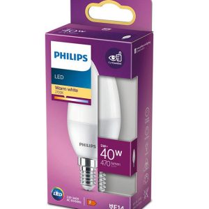 Bec LED Philips B35, EyeComfort, E14, 5W (40W), 470 lm,