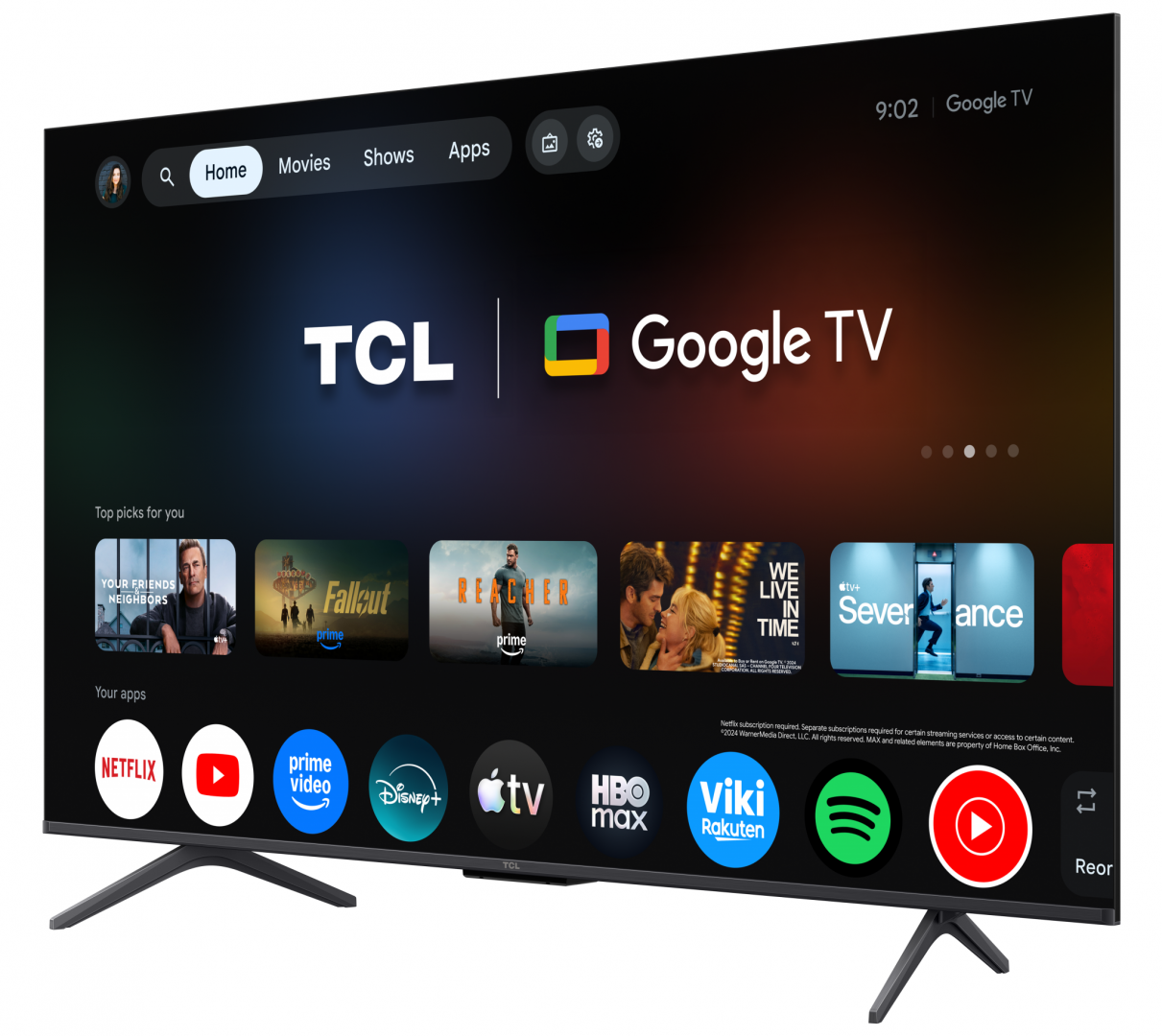 Televizor TCL QD-MiniLED 55T8D, 139 cm, Smart, Google TV, 4K - imagine 3